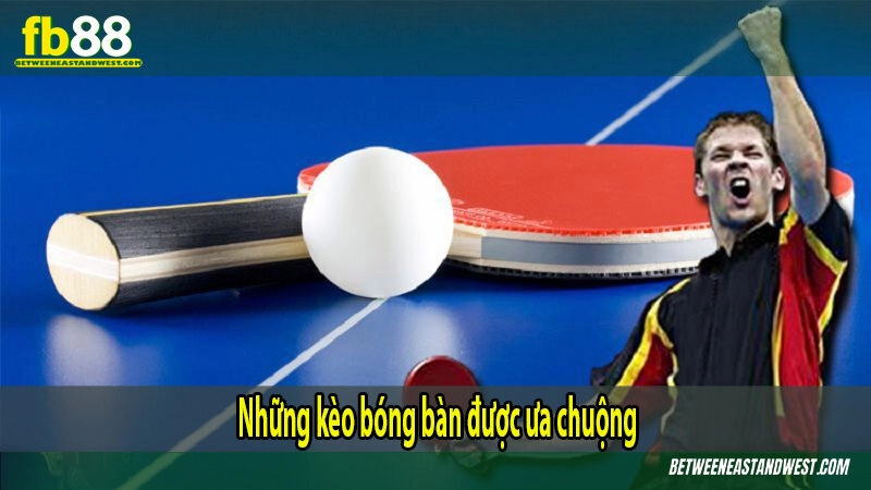 Những kèo bóng bàn được ưa chuộng