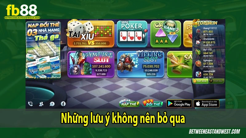 Những lưu ý không nên bỏ qua